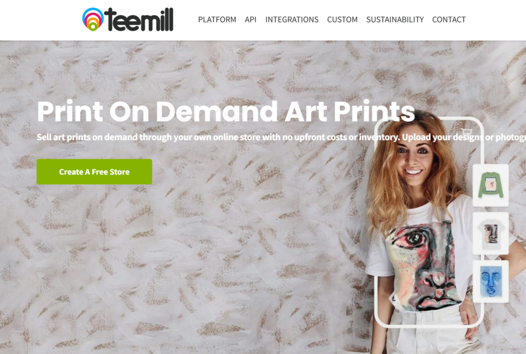 Teemill is a sustainable print-on-demand platform that allows you to create and sell custom eco-friendly appare