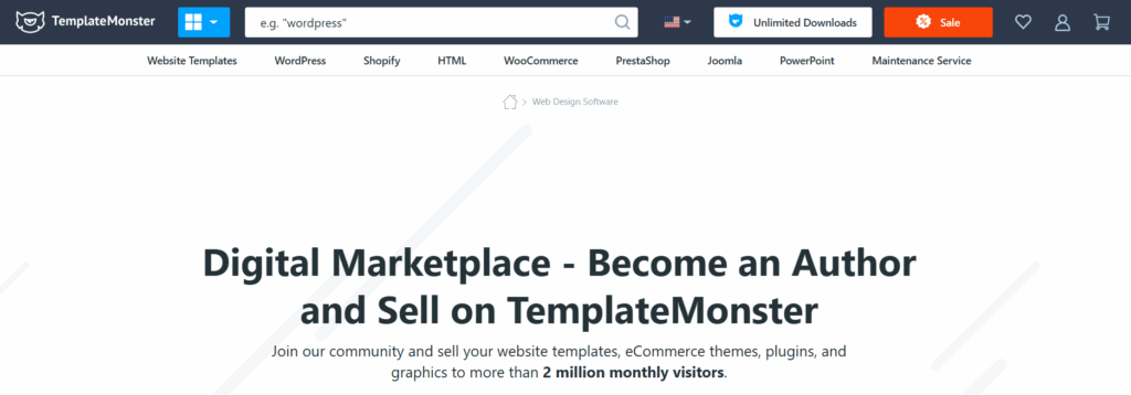 "Sell print and web design templates online."