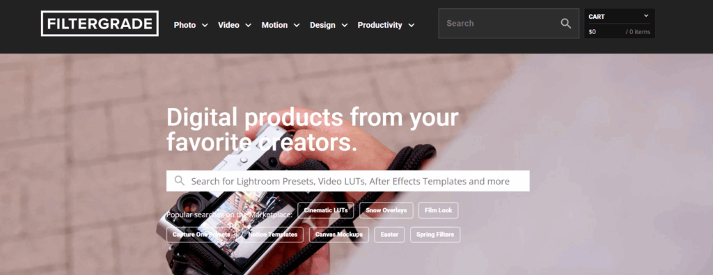 Sell motion graphics online